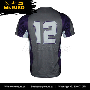 Maillot de baseball personnalisé sublimé pour homme, manches courtes, anti-humidité, coupe ample, fermeture boutonnée, 100 % polyester, antibactérien, gris - Product Image 5