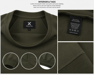 Sweat-shirt à capuche pour homme X Sports City, style streetwear, mélange de coton et de polyester de qualité supérieure, couleurs unies, vente chaude, vêtements de mode OEM/ODM - Product Image 3