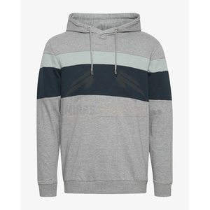 เสื้อฮู้ดบล็อกสีสำหรับผู้ชาย ผ้าเฟรนช์เทอร์รี่ แขนยาว สวมใส่สบาย - Product Image 1