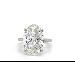Anillo de Compromiso Solitario con Moissanita Ovalada Brillante de 3 Quilates, Plata 925 Original, Joyería con Dijes, Regalo para Aniversario u Ocasiones Especiales - Product Image 1