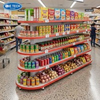 Aanpasbare vrijstaande eindkapdisplay / eindgondel lichtgewicht metalen Vietnam geperforeerd schap poedercoating 3-5 lagen snel