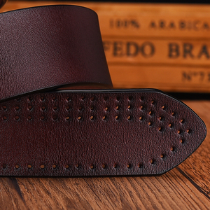 Ceinture en cuir véritable pour homme, design personnalisé, large, boucle personnalisée de haute qualité, ceinture décontractée en cuir pour homme, tailles sur mesure. - Product Image 3