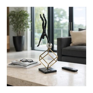 Modern Metal Geometric Sculpture Abstract <b>Figurative</b> Art Tabletop Decor Living Room Handcrafted Design - Product Image 6