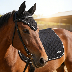 Fabricant professionnel sur mesure de couvertures de selle en cuir pour l'équitation, avec logo personnalisé, respectueuses de l'environnement, en satin, pour le dressage équestre - Product Image 5
