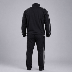 Custom Men Slim Fit Tracksuit <b>Set</b> Full Zip Jacket Jogger Pants Sportswear OEM Private Label Activewear - Product Image 4