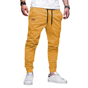 <b>Men's</b> Mustered Cargo Jogger Pants Casual Lightweight <b>Trousers</b> With Side Pockets Elastic <b>Cuffed</b> Hem - Product Image 1