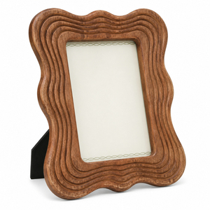 Marco de Fotos Geométrico de Madera Natural de Tamaño Personalizado, Precio de Fábrica OEM ODM al por Mayor, Marco de Fotos Triangular para Exhibición en Mesa de Oficina - Product Image 4