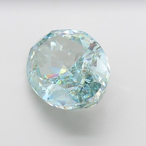 Diamant ovale de 15,00 carats, vert bleuâtre fantaisie, pureté VVS2, certifié, diamant vert bleu de luxe - Product Image 3
