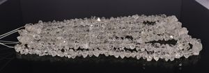 Cuentas de cuarzo diamante Herkimer blanco natural de 9-13 mm, cuentas de piedras preciosas de cuarzo diamante, cuentas de Herkimer naturales sin pulir para joyería - Product Image 4