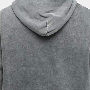 Sudadera con capucha personalizada al por mayor para hombre, 350 g/m², forro polar, teñida en su propio color, para colecciones de marcas de ropa urbana estadounidenses. - Product Image 4