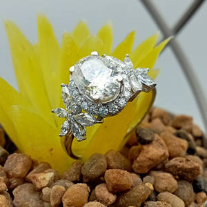 วงรีตัด3.0 CT VVS Lab Grown Moissanite solite parties 14K/18K แข็งสีขาวสีเหลืองทองคลาสสิกเครื่องประดับสำหรับปาร์ตี้ - Product Image 5