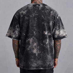 Camiseta de Gran Tamaño Hecha a Medida, con Hombros Caídos, 100% Algodón, Manga Corta, Estilo Vintage, Lavada con Piedras, Estampada - Product Image 2