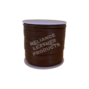 Cordon en cuir rond marron moyen de 1.5mm d'approvisionnement d'usine pour les projets d'artisanat de bijoux et de bricolage - Product Image 4