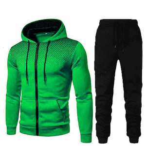 Conjunto de Sudadera con Capucha y Pantalones Deportivos para Hombre, Diseño a Cuadros, Ligero, 100% Algodón, Transpirable, con Logotipo Personalizado, OEM - Product Image 5