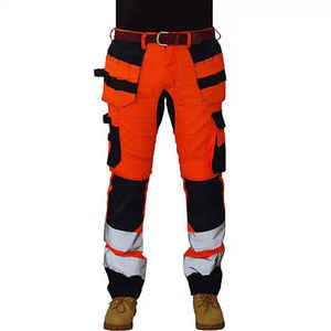 Customized logo Polyester Cargo Pants Breathable CE Certified Needle Detection Wear-resistant <b>Waterproof</b> Trousers Workwear - Product Image 3