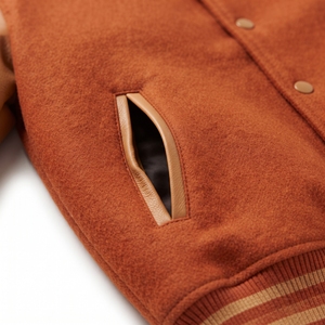 Vestes universitaires rétro vintage bicolores pour hommes, personnalisées, en polyester/coton écologique et imperméable, vente directe en gros - Product Image 4