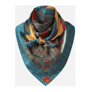 NORTH APPROACH Women's <b>Square</b> <b>Silk</b> <b>Scarf</b> Floral Print Elegant Multi-Functional Fashion Accessory All Seasons - Product Image 1
