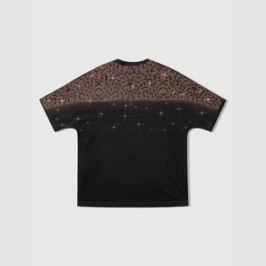 เสื้อยืดโอเวอร์ไซส์ลายพิมพ์ดิจิทัลผ้าฝ้าย 100% ระบายอากาศได้ดี ป้องกันรอยยับ ประดับด้วยคริสตัล แนวฮิปฮอป สตรีทแวร์ สำหรับฤดูร้อน - Product Image 2