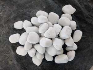 Galets de pierre naturelle blanc neige non polis et ébavurés, écologiques pour l'aménagement paysager, le pavage et les aquariums, approvisionnement en vrac direct usine - Product Image 3