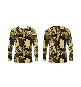 เสื้อยืดแขนยาวลายพรางสีเขียวป่าสำหรับผู้ชาย ลายกราฟิก คอกลม เสื้อยืดลำลอง สตรีทแวร์ เสื้อออกกำลังกาย เสื้อสำหรับเล่นกีฬา - Product Image 4