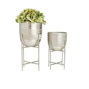 Jardinière haute en métal moderne pour intérieur, pot de fleurs créatif pour jardin, balcon et toit d'hôtel, maison et complexes hôteliers - Product Image 1