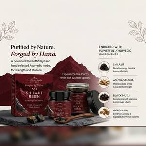 Résine d'or de Shilajit ayurvédique |   Complément alimentaire pour la vitalité masculine, OEM, marque privée, importateur, distributeur, fournisseur, Inde - Product Image 3