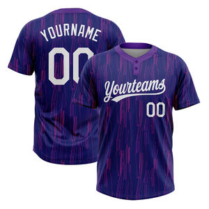 Camisetas Unisex de Manga Corta con Dos Botones, Ligeras y Estampadas de Alta Calidad, Jersey de Béisbol y Sóftbol con Logotipo Personalizado, 100% - Product Image 1