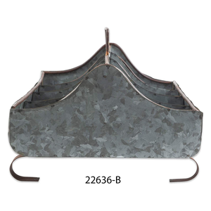 Plateau de rangement rustique en métal galvanisé à 8 compartiments, fabricants de jardinières en métal rustique en Inde - Product Image 4