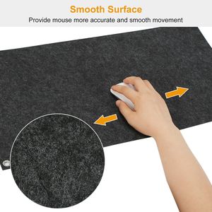 Tapis de souris de jeu étendu de 24,8 pouces, tapis de bureau en feutre doux avec fonctions antidérapantes, anti-poussière et anti-rayures, tapis de clavier inclus - Product Image 4