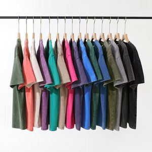 Camiseta de Algodón de Alta Calidad con Lavado Vintage, Personalizable, de Lujo para Hombre, Camiseta con Lavado Ácido para Hombre, Venta al Por Mayor - Product Image 2