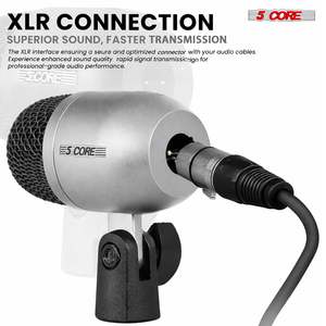 Kit de Micrófonos Profesionales de 5 Núcleos para Conga, Snare y Tom, con Conexión XLR, Cardioide y Unidireccional - Product Image 5