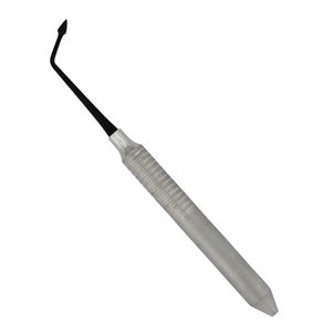 Élévateur dentaire chirurgical hybride luxateur noir en acier inoxydable, type pique droite angulaire, pour extraction de racines, ensemble d'outils - Product Image 2