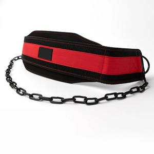 Adjustable Neoprene Waist Support <b>Belt</b> for <b>Weight</b> Lifting Strength <b>Training</b> Unisex Hook & Loop Closure Red and Black 2026 - Product Image 4
