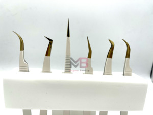 Pinces à cils personnalisées pour volume, marque privée, pinces à sourcils à pointes lisses, pinces à cils - Product Image 4