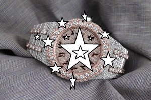 Montre de luxe unisexe en acier inoxydable, cadran 39 mm, mouvement mécanique analogique, moissanite, date automatique, verre saphir, lumineuse, bracelet déployant - Product Image 2