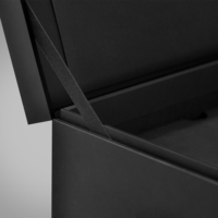 Boîte cadeau de luxe faite à la main boîte à outils vide recyclable intérieure personnalisée avec doublure en éponge de stratification mate options personnalisables