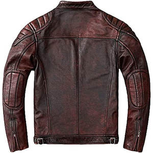 แจ็คเก็ตหนังผู้ชายดีไซน์พรีเมียม สไตล์วินเทอร์ แห้งเร็ว ระบายอากาศได้ดี คอตั้ง ปรับแต่งได้ตามต้องการ บริการ OEM - Product Image 3