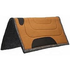 Best Quality Synthetic Canvas Western Saddle Pad Multi-Color Polycotton Lining Woolen Felt Wool Gel Filling for Horse Riding - Product Image 5