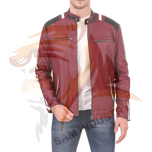 Factory Made Premium Quality <b>Lightweight</b> <b>Men</b> Leather Winter <b>Jacket</b> Wholesale Price New Style <b>Men</b> Leather Winter <b>Jacket</b> - Product Image 6