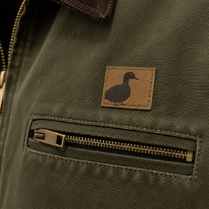 Veste d'hiver matelassée respirante pour homme, vert olive, Detroit, 100% coton, toile de canard, col rabattable, fermeture éclair, 220g, vêtements de travail - Product Image 5