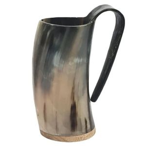 Achat en gros de mugs à boire en corne de buffle véritable faits à la main, style médiéval viking, pour bière - Product Image 2