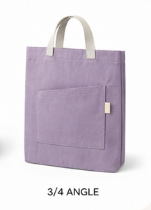 Bolsa de compras de lona con asas y logotipo personalizado, bolsa de algodón de alta calidad para ropa de bebé, con bolsillo exterior, ideal para regalo. - Product Image 6