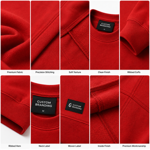 เสื้อสเวตเชิ้ตคอกลมผ้าฝ้ายฟลีซสำหรับผู้ชาย แบบสวมหัว รับผลิตแบบ OEM ODM แบรนด์ส่วนตัว ขายส่งจากโรงงาน - Product Image 5