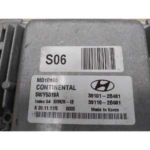 Module de commande du moteur Elantra V V Coupé 2010-2013 d'occasion OEM 391012B481 - Product Image 5