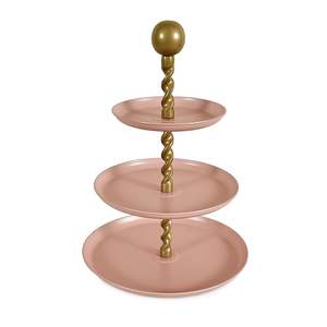 Soportes para Pastel de Boda, Tipo Lujoso, Soporte Metálico para Pastel de Tres Niveles, Soportes para Exhibición de Pasteles a Precio Accesible - Product Image 1