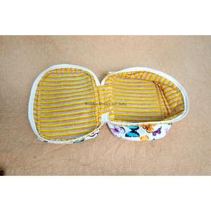 3-Piece Large Capacity Striped Cotton Vanity Set Zipper Waterproof Eco-Friendly Soft Handle Durable Reusable Travel Bags - Product Image 5