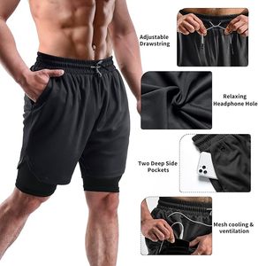 Shorts de sport pour hommes sur mesure, respirants, pour la course, la gym, le fitness, le jogging, l'entraînement, le yoga et les exercices. - Product Image 2