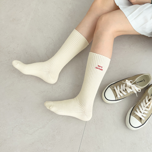 Calze Invernali Natalizie da Donna, Personalizzabili con Ricamo, Spesse in Cotone a Costine, Lunghe fino al Ginocchio - Product Image 6