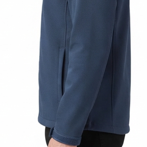 Chaqueta Softshell Azul con Cierre Completo, Chaqueta Térmica para Senderismo, Cuello Alto, Resistente al Viento, Prenda Exterior Informal, Corte Regular, Exterior de Poliéster - Product Image 6