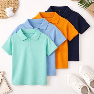 Camiseta polo personalizada para niño, 100% algodón, manga corta, informal, de verano, ropa infantil al por mayor de Bangladesh - Product Image 1